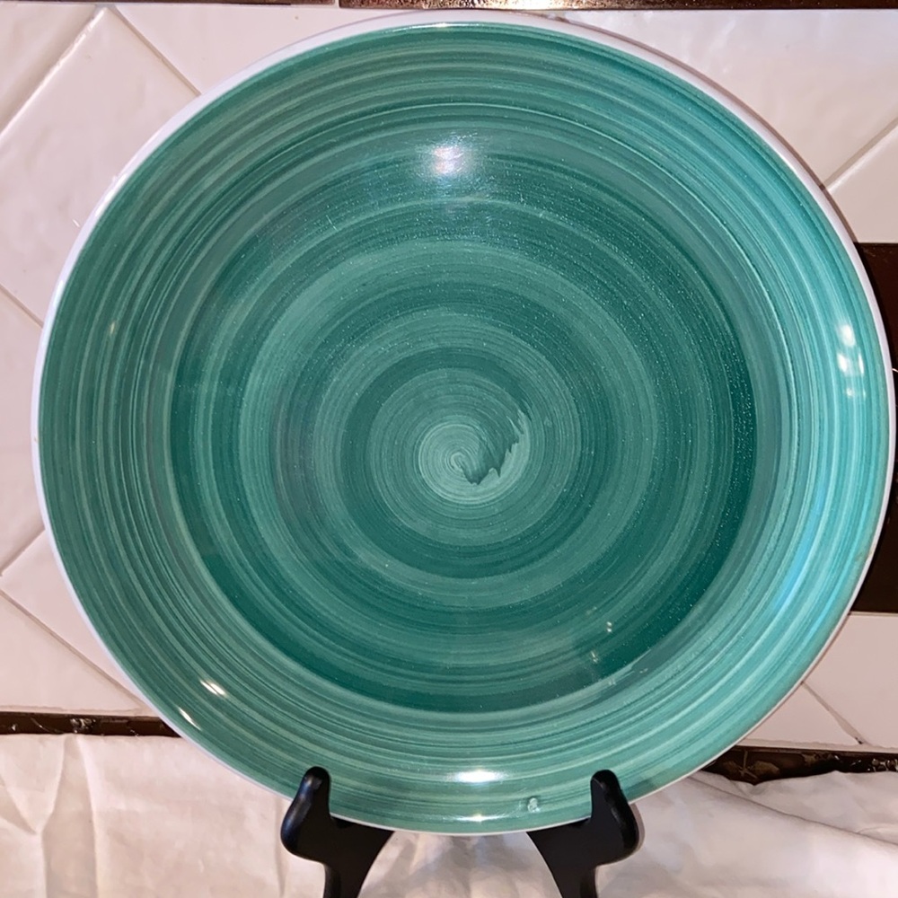 RARE VTG Caleca solid Hand Painted dinner Plates Made In Italy Set Of 4